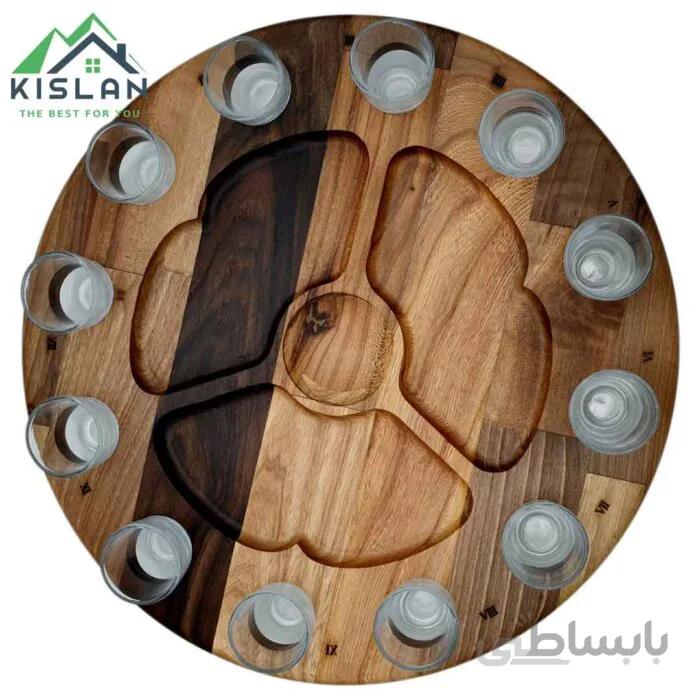 شات پليت 12 نفره چوب گردو آماهوم
