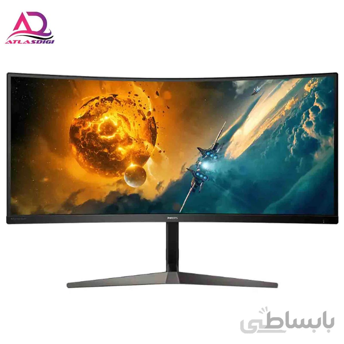 مانیتور گیمینگ 34 اینچ فیلیپس مدل Philips 345M2CRZ خمیده 165 هرتز 1 میلی ثانیه 4k خمیده 1000R