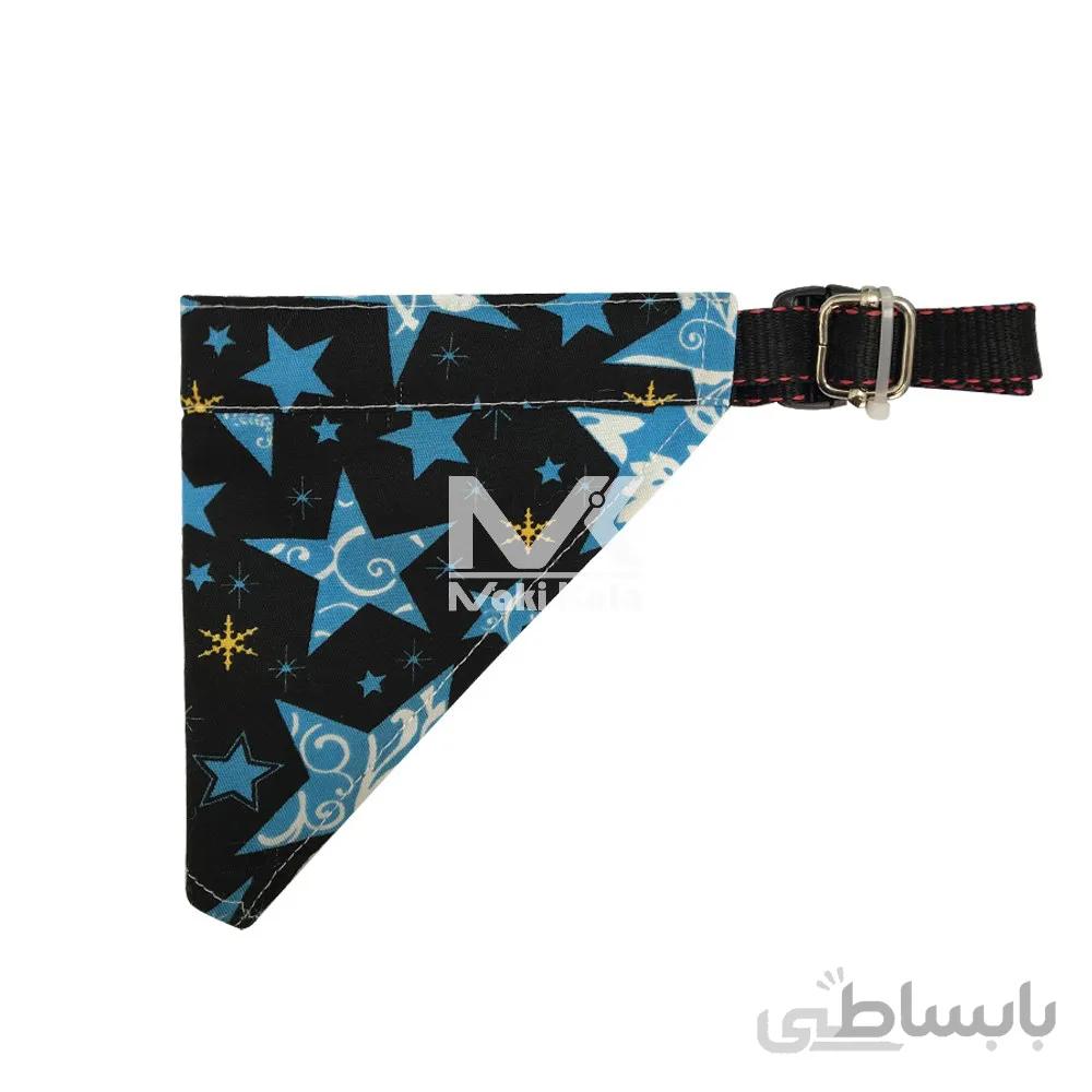 دستمال گردن سگ طرح ستاره رنگ مشکی