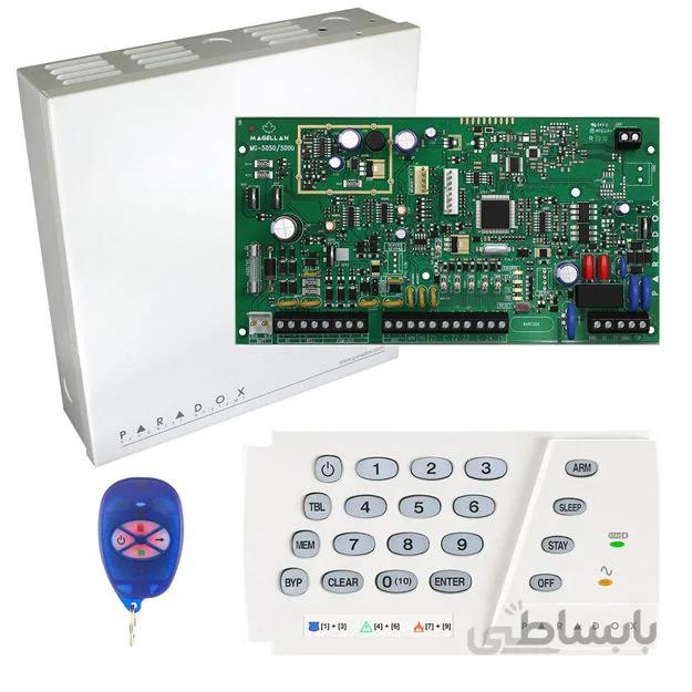 پنل MG5050 به همراه کی پد K636 و ریموت REM1 پارادوکس و جعبه فلزی