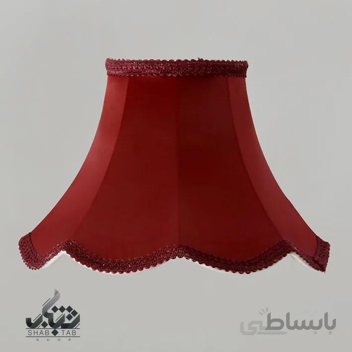 شید آباژور مدل دالبر سایز 35 زرشکی -سرپیچ E27
