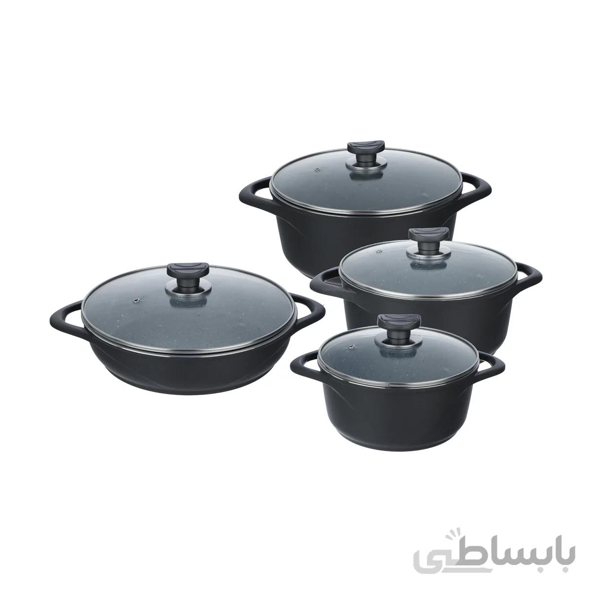 سرویس پخت و پز 8 پارچه امرا مدل سارا مشکی
