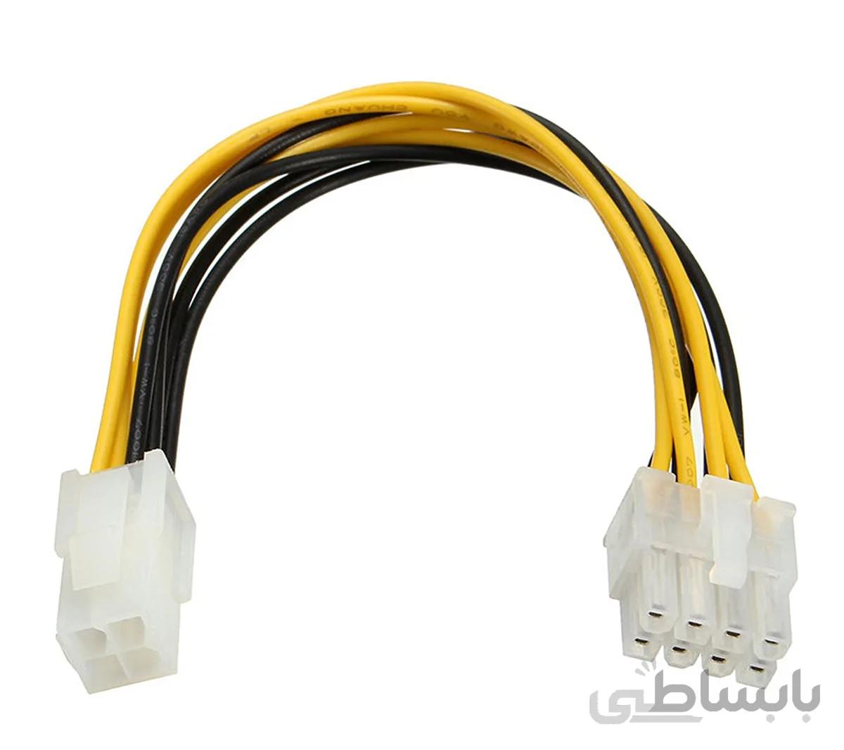 کابل تبدیل برق 4 پین به 8 پین پردازنده (4PIN TO 8PIN CPU)