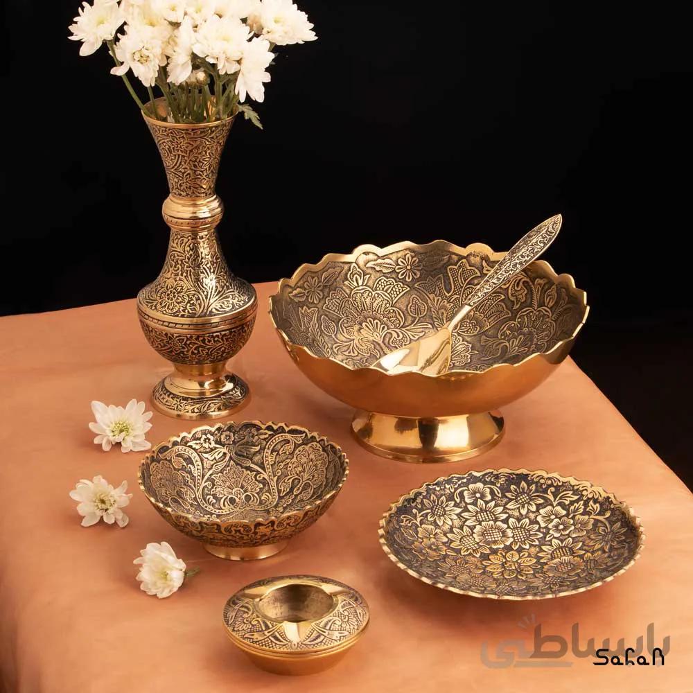 ست پذیرایی برنجی طلایی کد 146