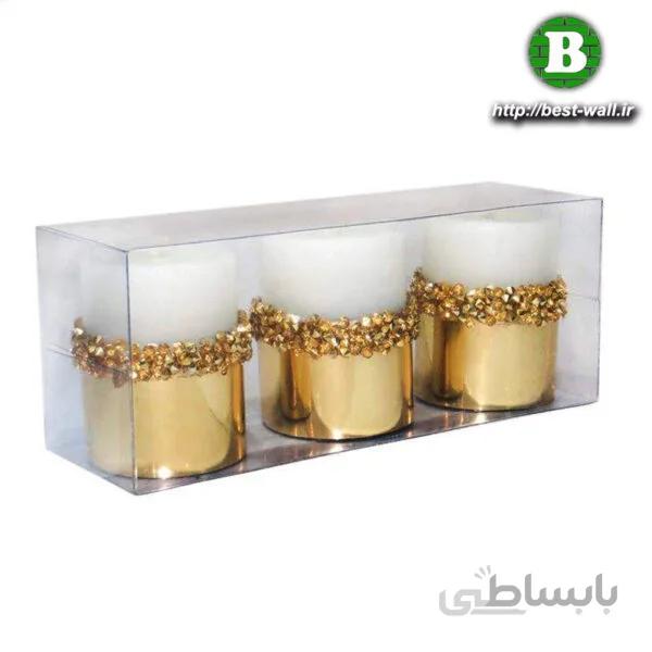 شمع تزیینی سه تایی مدل 102