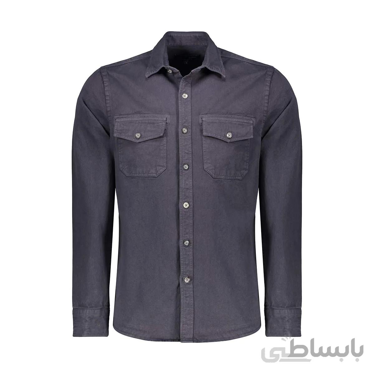 پیراهن مردانه استین بلند دو جیب در دار
