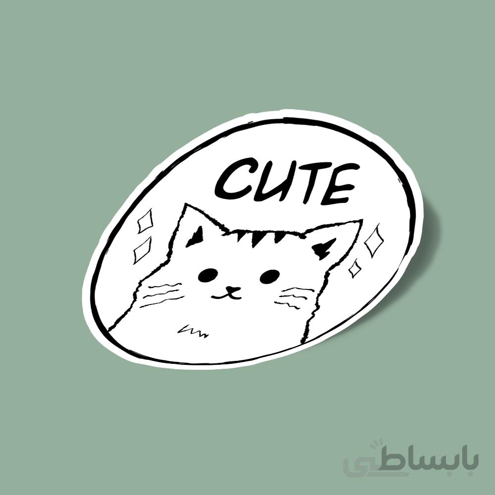 استیکر Cat - cute