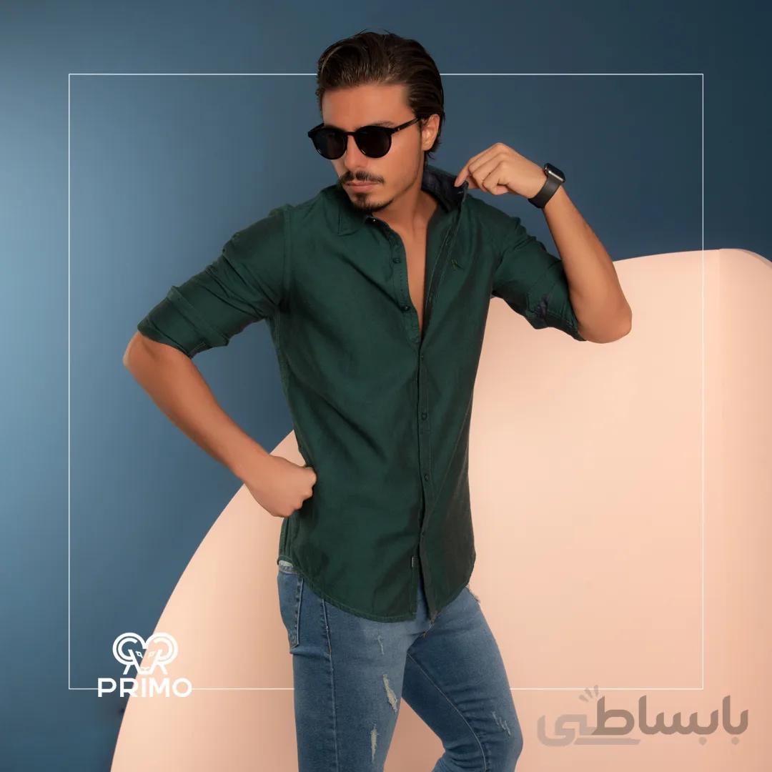 پیراهن پنبه مردانه مدل ساده 236508