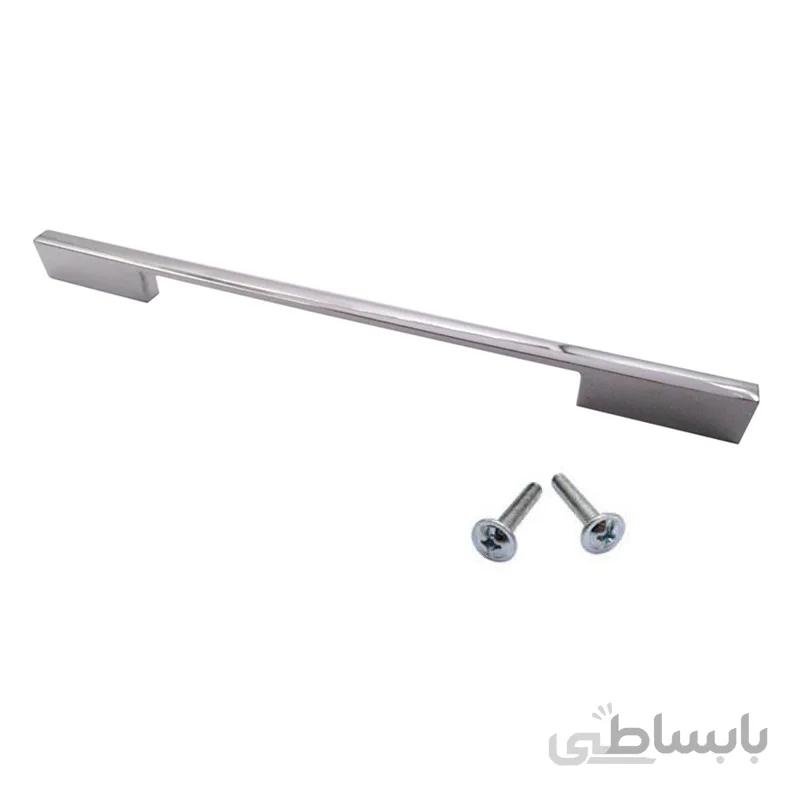 دستگیره کابینت دوپیچ کروم فلزی مدل G210 طول 27 سانتی‌متر