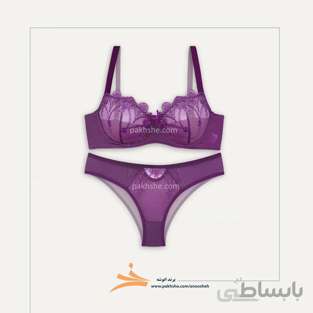 ست فانتزی بنفش برند نوشه پوش کد 55044