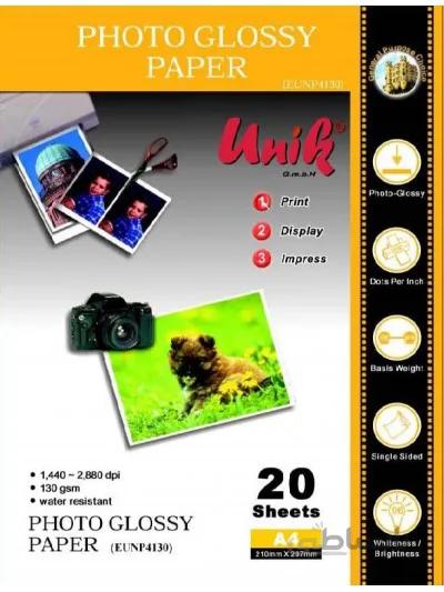 فتوگلاسه 130 گرم 100برگی A4 - Unik