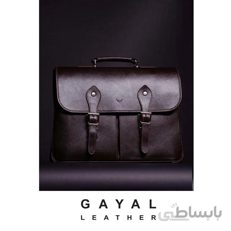 کیف اداری گَیال چرم E1 قهوه ای تیره