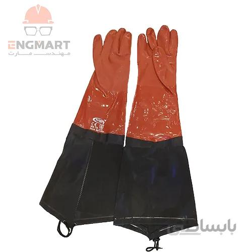 دستکش ضد اسید ساق بلند
