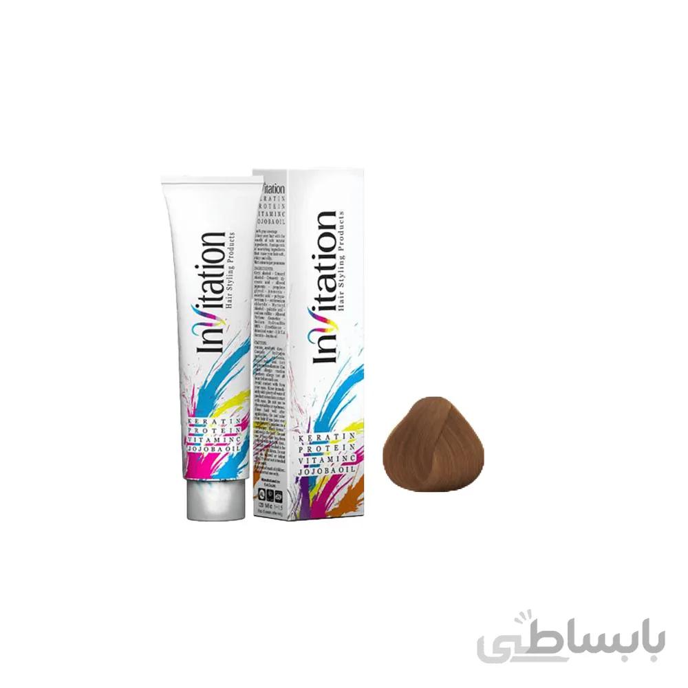 رنگ مو اینویتیشن شماره 6.7 حجم 120 میلی لیتر رنگ بلوند نسکافه ای