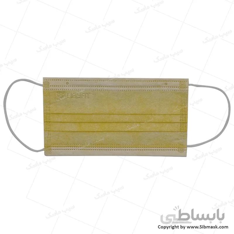 ماسک زرد سه لایه حیات با فیلتر ملت بلون ( ۵۰ عدد ) ا Yellow Three Layer face mask