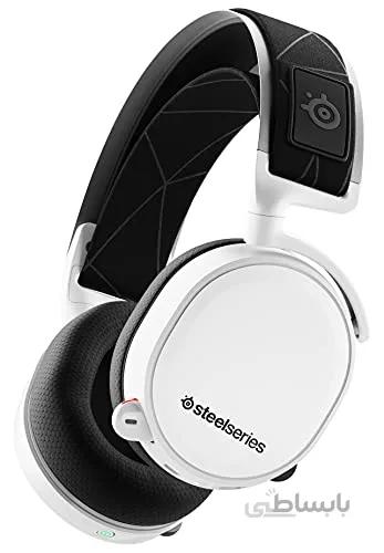 هدست گیمینگ بی سیم استیل سریز Arctis 7 ا SteelSeries Arctis 7 Lossless Wireless Gaming Headset with DTS Headphone: X v2.0 Surround for PC and PlayStation 4, White | 61508 (Electronic Games), Arctis 7 White, Size