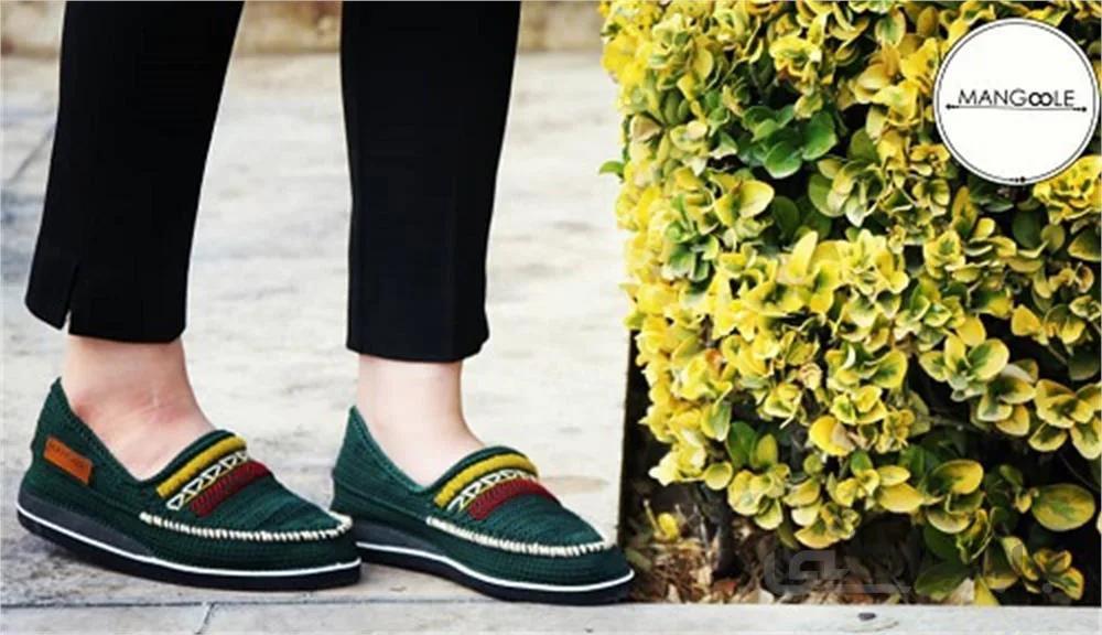 گیوه دست دوز گلدوزی شده کد 17 ا Handmade embroidery sneaker code 17