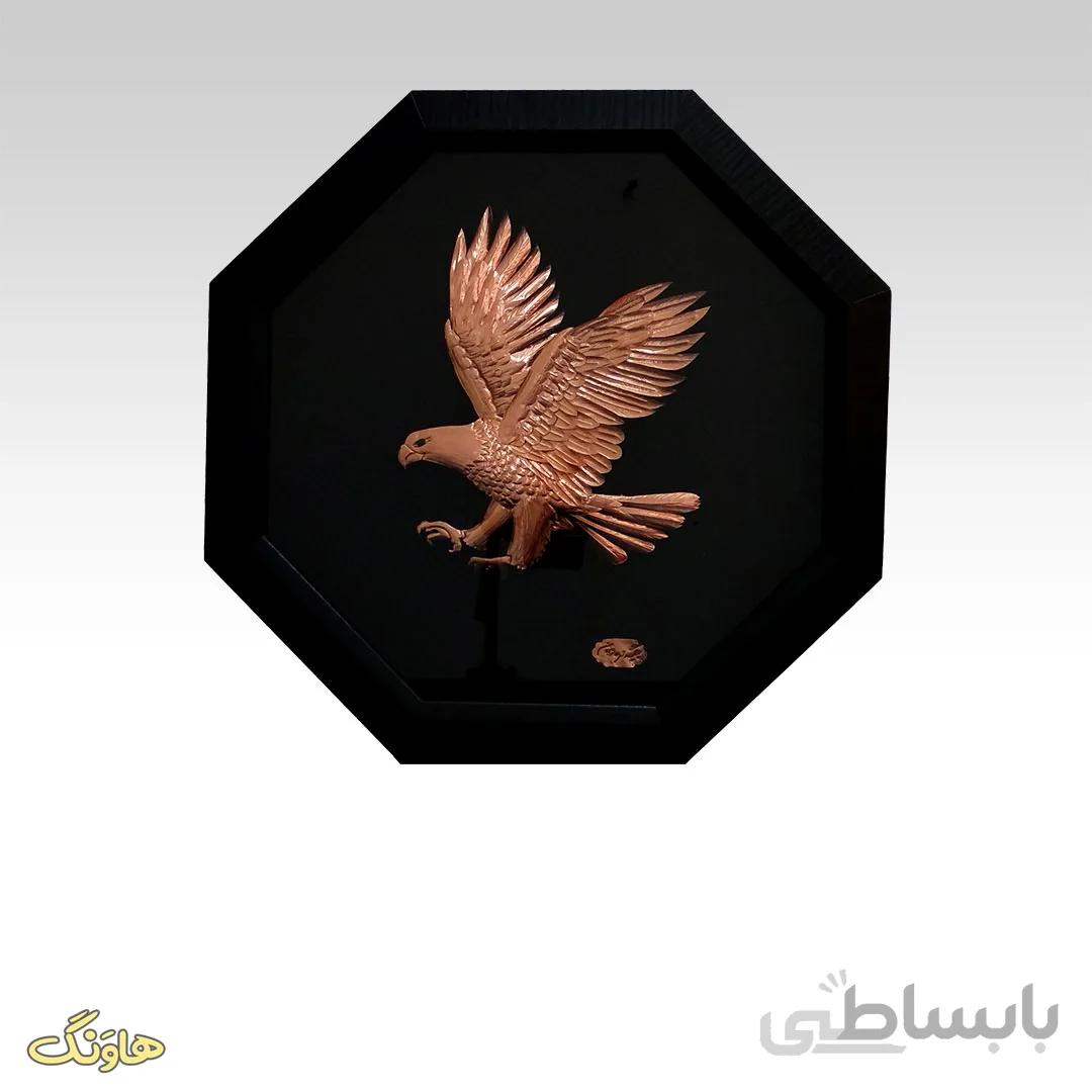 تابلو عقاب معرق مسی H002