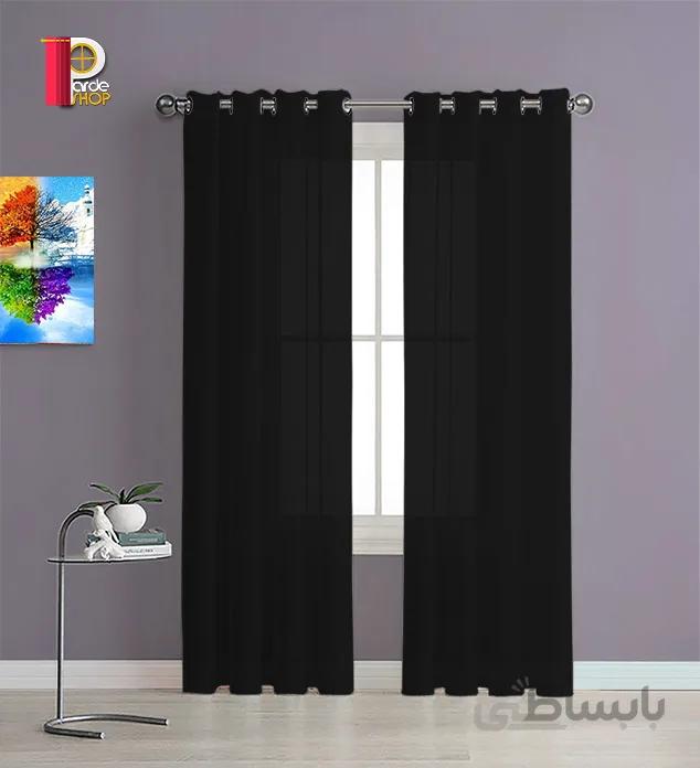 پرده پانچی حریر برند Elegant رنگ مشکی