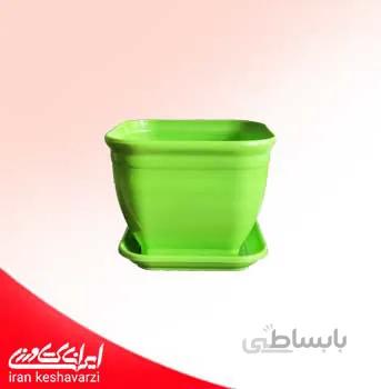 گلدان پلاستیکی مربعی کلاسیک سایز 20 مدل 1020