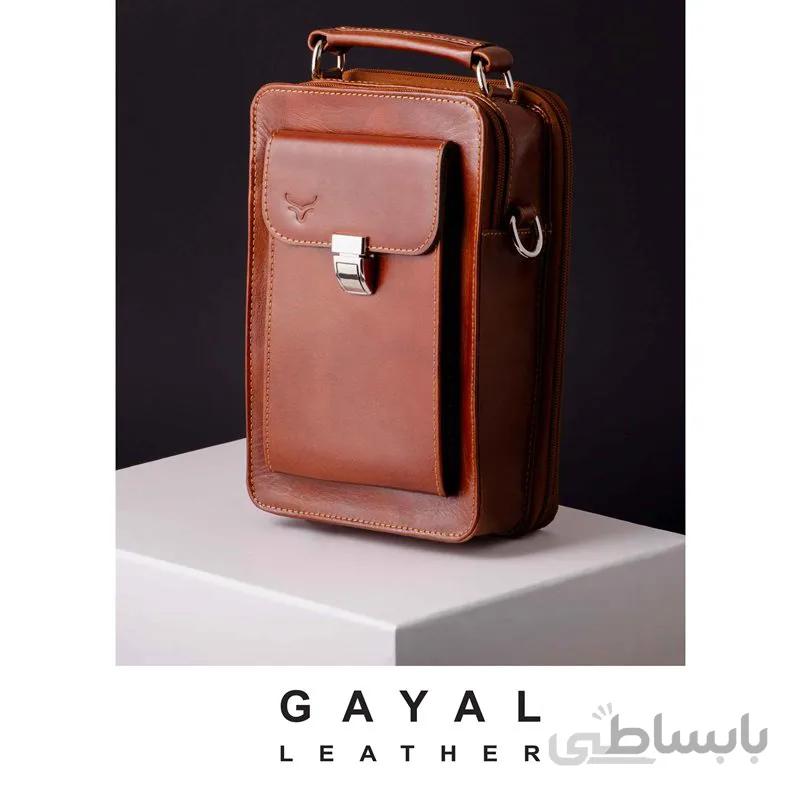 کیف پاسپورتی گَیال چرم kd6 عسلی