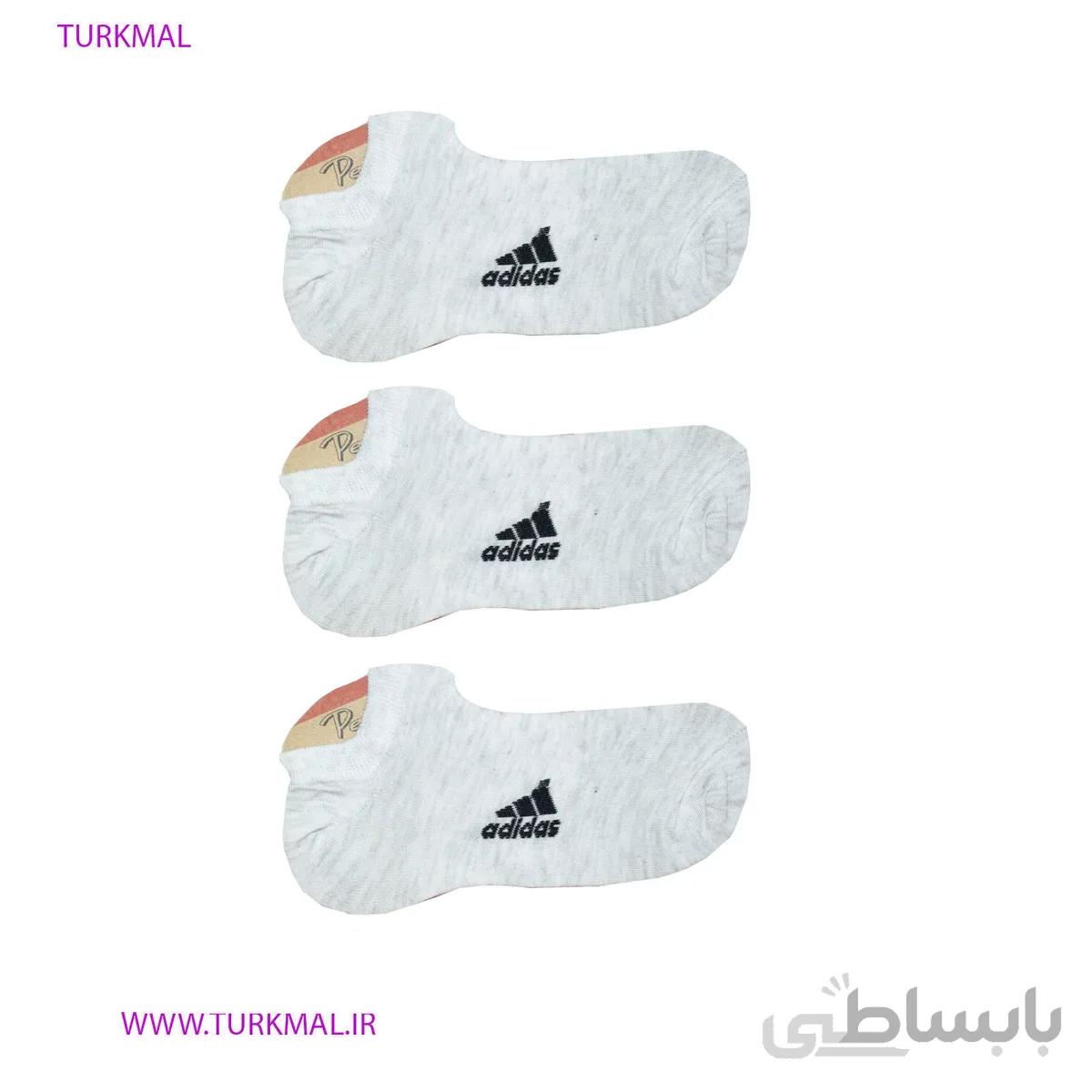 جوراب مردانه الیسا مدل ادیداس بسته 3 عددی