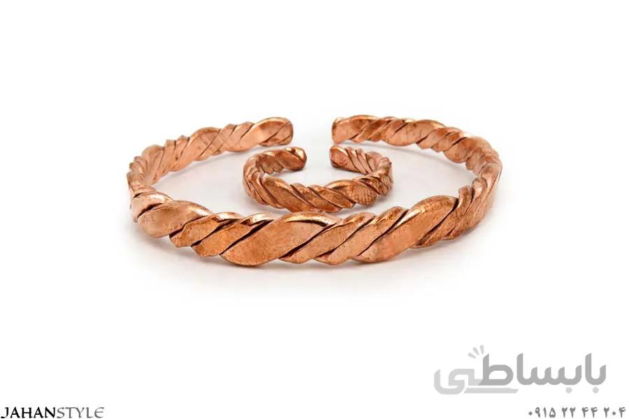 نیم ست مسی طرح بافت