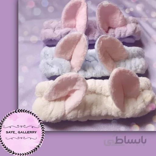 هدبند گربه ای در سه رنگ بنفش سفید ابی