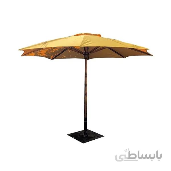 چتر هشت ضلعی بدنه چوب صبا پلاستیک قطر 3 مدل 1001