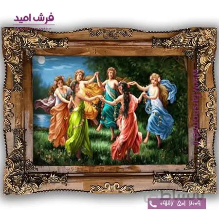 تابلو فرش ماشینی طرح تابلو نقاشی فرانسوی کد 2268 فرشان