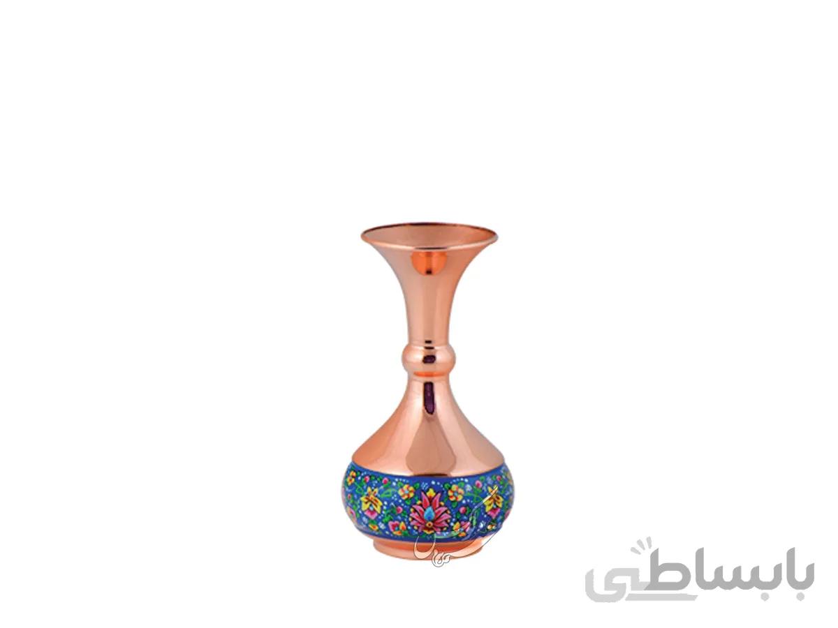 گلدان مس و پرداز مدل شلغمی کوچک