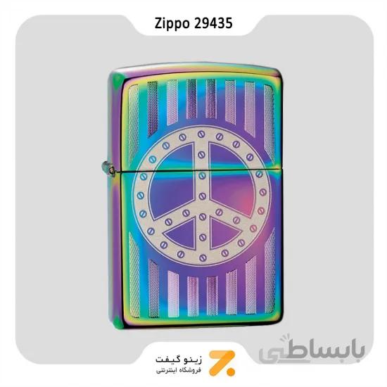 فندک بنزینی زیپو هفت رنگ مدل 29435 طرح لوگو صلح