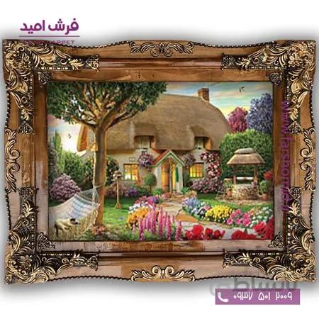 تابلو فرش ماشینی طرح تابلو نقاشی منظره کد 4083 فرشان