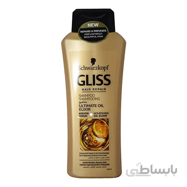 شامپو گلیس GLISS ترمیم کننده مدل Ultimate Oil Elixir حجم ۴۰۰ میلی