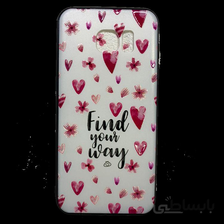 قاب سامسونگ S7 EDGE طرح گل و قلب/SAMSUNG S7 EDGE