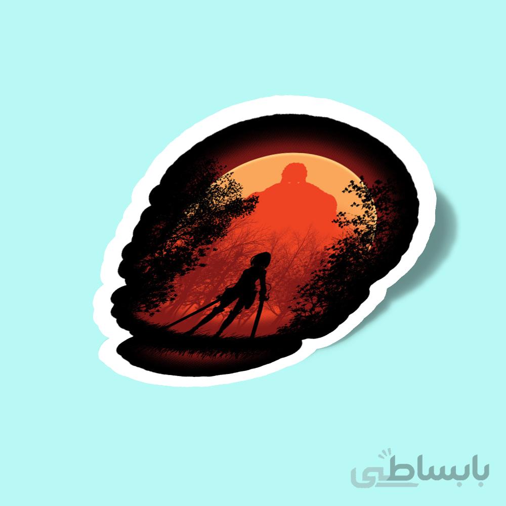 استیکر Attack Titan Silhouette