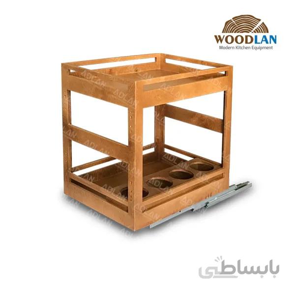چند منظوره ریل کف چوبی همراه با بطری