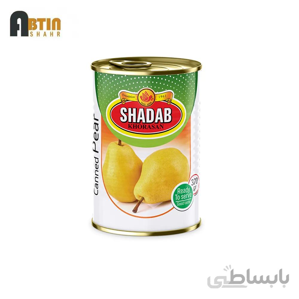 کمپوت گلابی شاداب خراسان ۳۷۰ گرم_۱۲ عددی