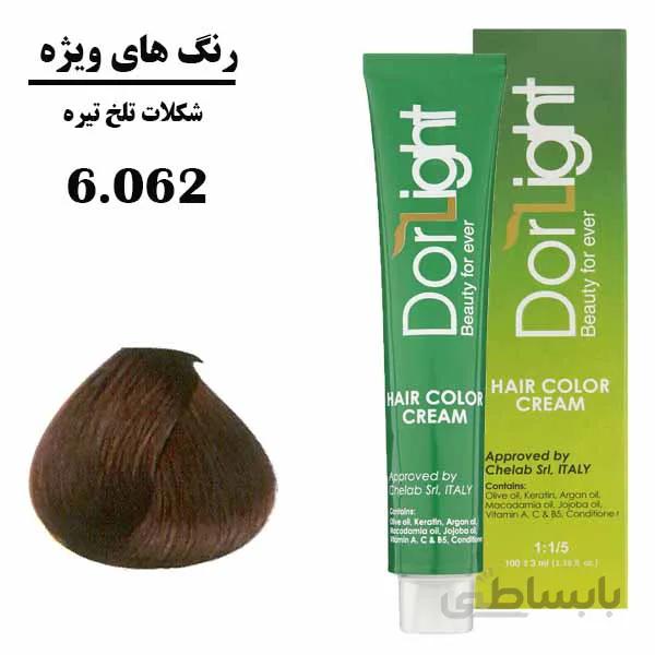 رنگ موی شکلات تلخ تیره (6.062) دورلایت سری رنگ های ویژه 100میل