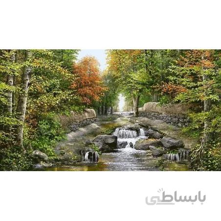 نخ و نقشه تابلو فرش طبیعت کد 110