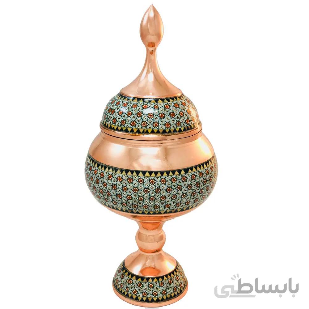 شکلات خوری مس و خاتم 20 سانتی