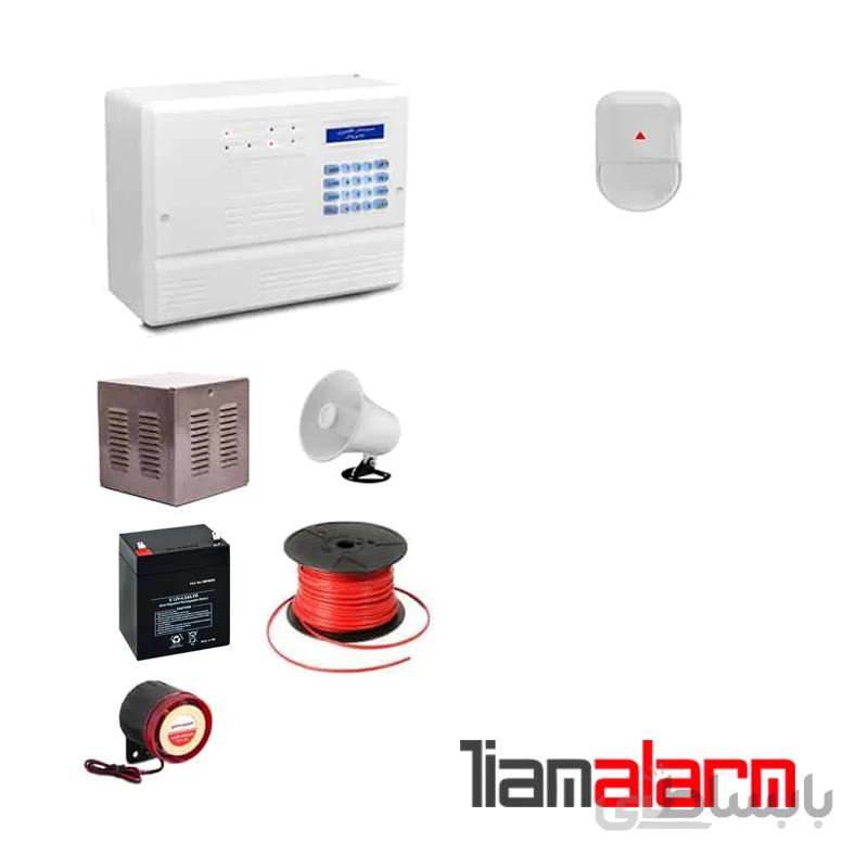 پکیج دزدگیر اماکن مدل باسیم وزنی فایروال سیم کارتی و تلفنی F10N1