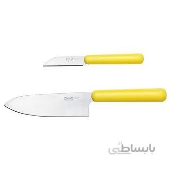 چاقو آشپزخانه ایکیا مدل Fordobbla مجموعه 2 عددی ا Ikea Fordobbla Kitchen Knife Pack Of 2
