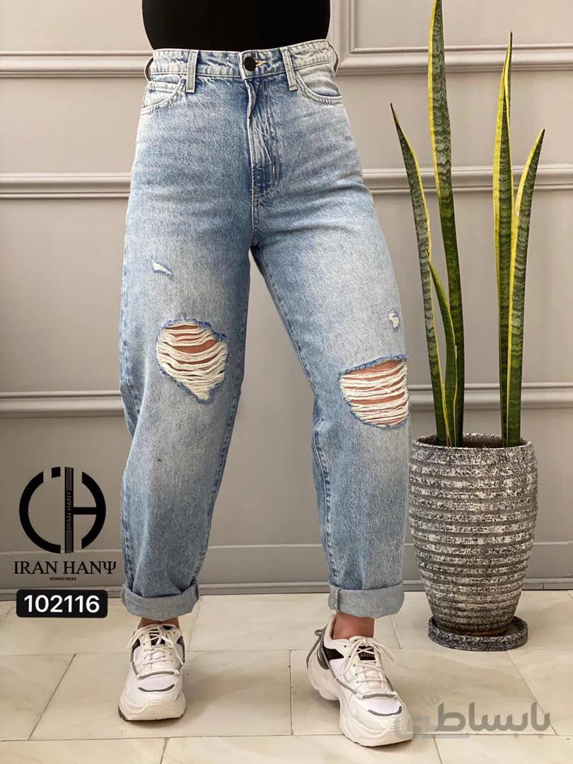 شلوار مام بالن زاپدار Denim ایران هانی 102116