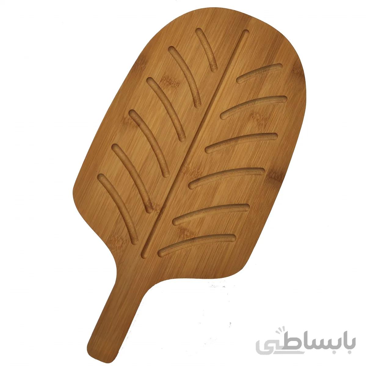 تخته سرو و برش دسته دار برگی بامبو