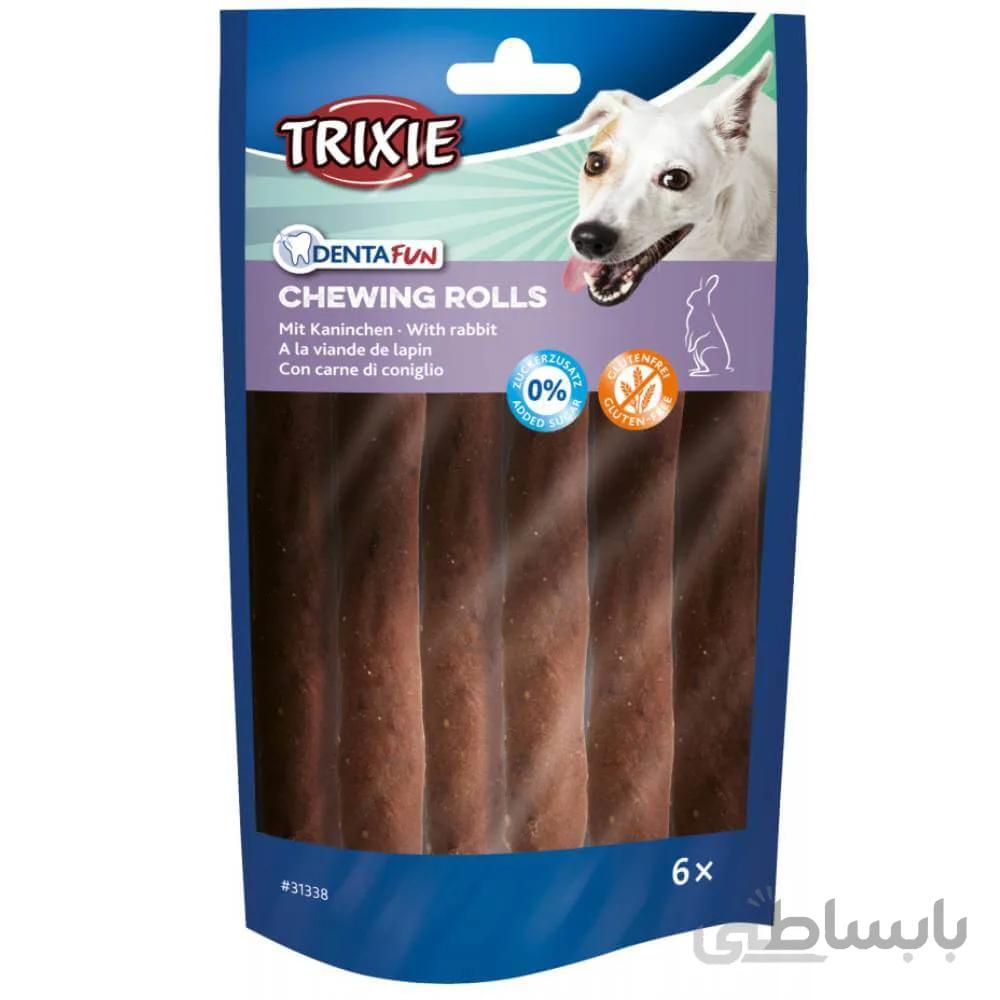 تشویقی سگ تریکسی مدل Chewing Rolls طعم خرگوش وزن 70 گرم