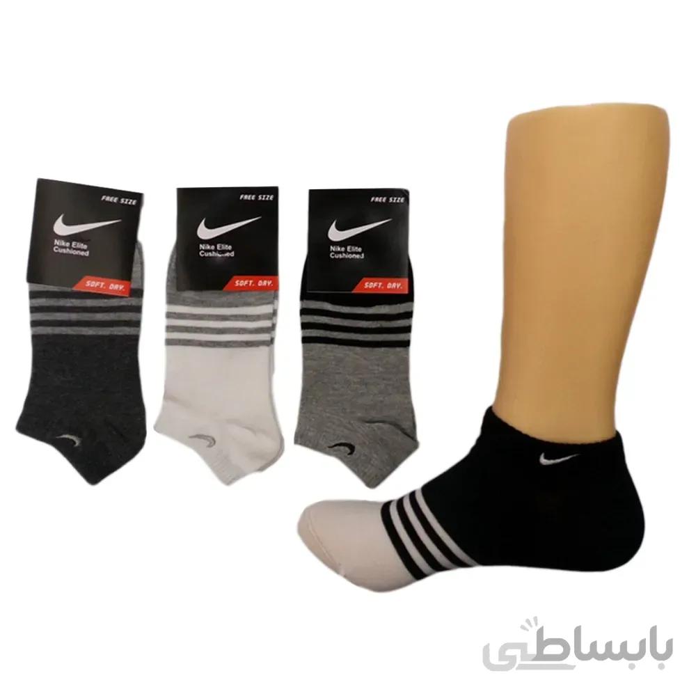 جوراب مچی مردانه Funny Socks طرح گلدوزی Nike