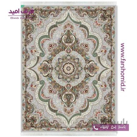 فرش ماشینی 700 شانه 10 رنگ اصل شهیاد طوسی قالی کشمیر