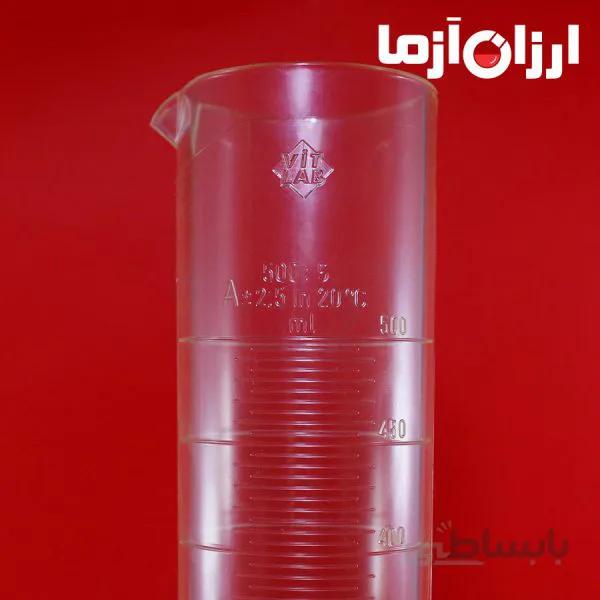 استوانه مدرج پلاستیکی ظرفیت ۲۵۰ میلی لیتر