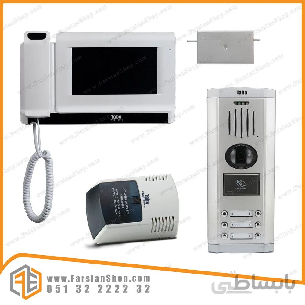 پکیج کامل آیفون تصویری تابا مدل 1070 با پنل 1860 کارتخوان